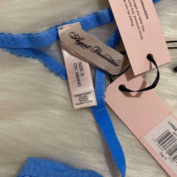 Agent Provocateur Lorna Blue Pink Thong NWT